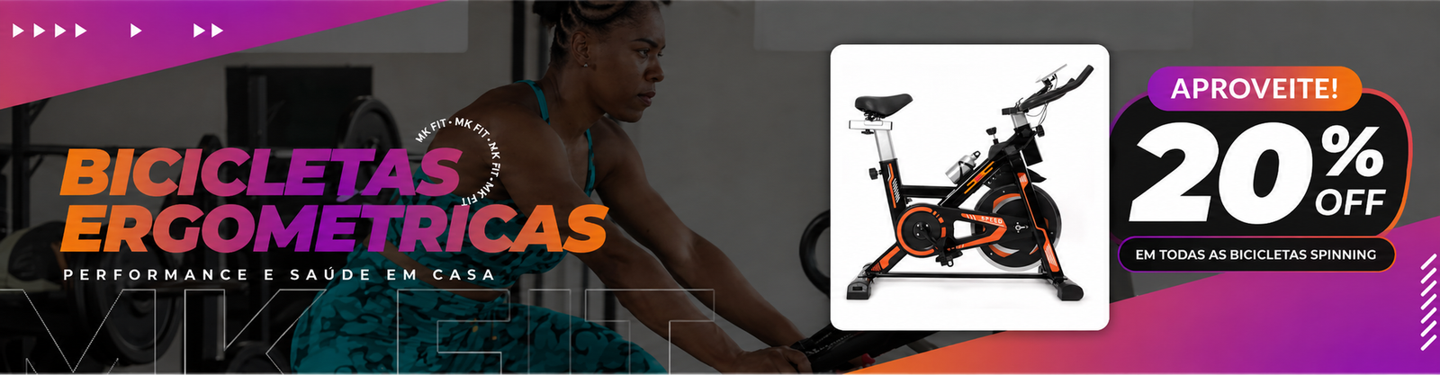 Ganhe 5% de desconto na sua primeira compra de equipamentos fitness na MKFIT