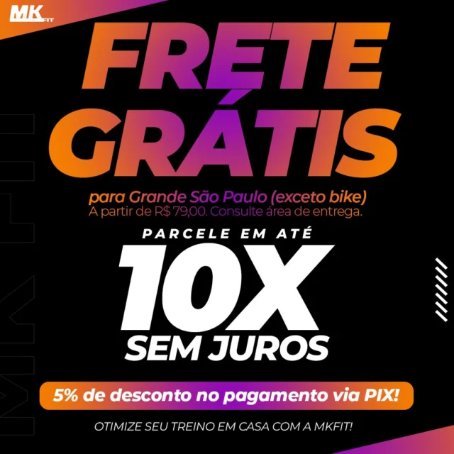 🏋️‍♂️ Buscando aparelhos com condições acessíveis para treinar em casa? 🏋️‍♂️

📉 A gente entende! Treinar no conforto do lar, com equipamentos práticos e eficazes, pode ser a solução perfeita para você!

💪 Na MKFIT, tornamos isso possível! Oferecemos aparelhos que transformam seu treino e, o melhor: sem complicações e com condições que cabem no seu bolso.

✔ Frete grátis para Grande SP (exceto bike)
✔ Parcelamento em até 10x sem juros
✔ 5% de desconto no pagamento via PIX ou boleto!
🛒 Comprar na MKFIT é simples, rápido e vantajoso.
Visite nosso site e veja como é fácil iniciar seus treinos em casa! ✨

📍 Endereço: Rua José Meloni, 351, Box 6 - Vila Mogilar
📧 sac@mkfit.com.br
🌐 acesse: https://www.mkfit.com.br

#MKFIT #Treino #QualidadeDeVida #Equipamentos #Saúde